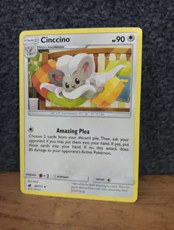 Cinccino 86/111 Uncommon Sun & Moon-Crimson Invasion Pokemon Card Trading Game - Image 1