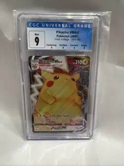 2020 Pikachu VMAX Vivid Voltage 044/185 Pokemon Card CGC 9 Mint - Image 1