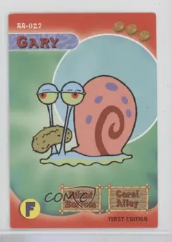 2003 Spongebob Squarepants Trading Card Game Aquatic Amigos First Edition Gary - Image 1