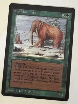 Magic the Gathering MTG Beta War Mammoth NM- (Beta Bob) - Image 1