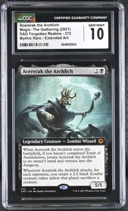 ACERERAK THE ARCHLICH D&D Forgotten Realms Extended Art Mythic CGC 10 MTG - Image 1
