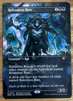 MTG Bloomburrow, Special Guest, Relentless Rats - Borderless - Image 1