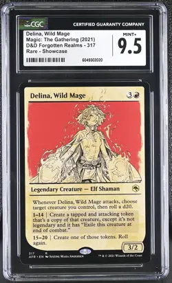 DELINA, WILD MAGE D&D Forgotten Realms Showcase Rare CGC 9.5 MTG EDH - Image 1