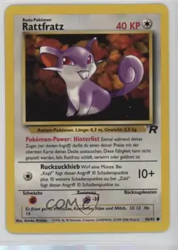 Rattata German Pokemon Team Rocket #66 2000 - Image 1