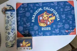 Pokemon World Championships 2025 Anaheim Playmat and Double Deckbox LA Varsity - Image 1