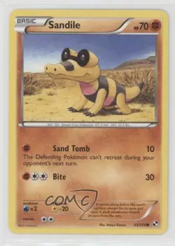 Sandile Pokemon Black & White Base Set #63 - Image 1