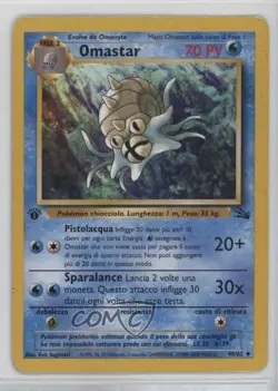 Omastar Italian 1st Ed. Pokemon Fossil #40 1999 - Image 1