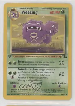 Weezing Italian 1st Ed. Pokemon Fossil #45 1999 - Image 1