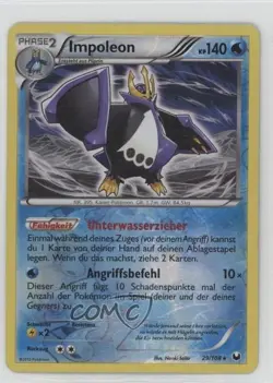 Empoleon German Reverse Foil Pokemon Black & White Dark Explorers #29 - Image 1