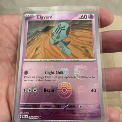 Pokemon TCG Black Bolt: Elgyem 040/086 Masterball / Master Ball Reverse Holo NM - Image 1