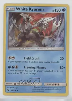 White Kyurem Holo Pokemon Sun & Moon Lost Thunder #63 - Image 1