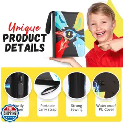 Trading Card Binder 4-Pockets, Card Binder Fits 400 Cards with 50 Removable S - Image 3