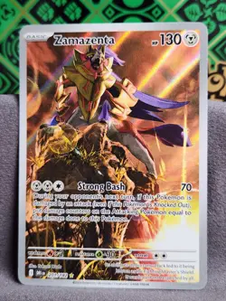 Zamazenta 201/182 Illustration Rare Holo Pokemon TCG Card Destined Rivals NM - Image 1