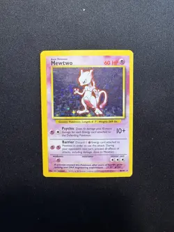 Mewtwo 10/102 Holo Rare Base Set 1999 Pokemon Card HP - Image 1