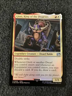 Magic The Gathering MTG - Giott, King of the Dwarves Foil - FIN - Image 1