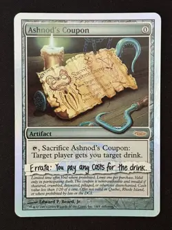 1x MTG Ashnod's Coupon (Foil) - Arena Promos (ARENA) #14 - Magic the Gathering - Image 1