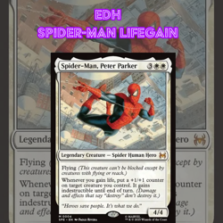 EDH - Spider-Man Lifegain, MTG Commander Deck, Marvel, Bracket 2 - Image 1