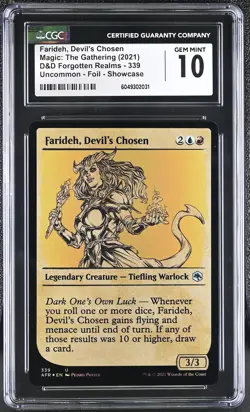 FARIDEH, DEVIL'S CHOSEN D&D Forgotten Realms Showcase Foil CGC 10 MTG EDH - Image 1