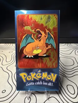 Pokemon Topps TV Animation Edition Series 2 Charizard Topper 5 Of 5 Ink Bleed - Image 1