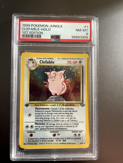 Pokemon Clefable Jungle 1st Edition Holo Rare #1 PSA 8 - Image 1