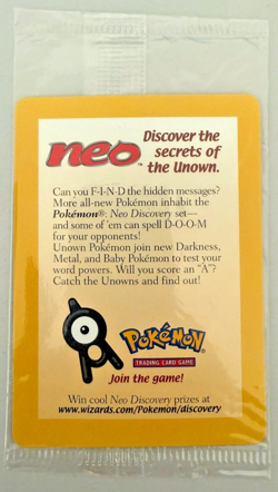 Sealed 2001 Entei Reverse Holo Pokemon Neo Discovery Black Star Movie Promo VTG - Image 1