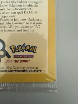 Sealed 2001 Entei Reverse Holo Pokemon Neo Discovery Black Star Movie Promo VTG - Image 5