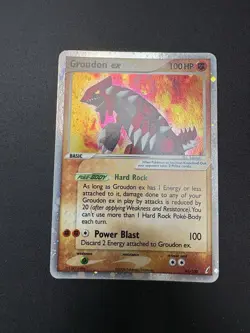 Pokemon TCG Groudon EX 93/100 EX Crystal Guardians - Mid Era Vintage - LP/MP - Image 1