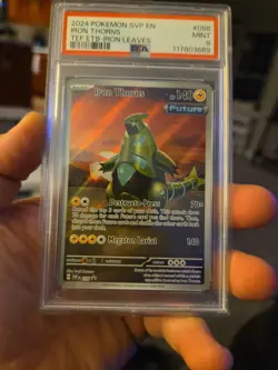 2024 POKEMON SVP EN-SV BLACK STAR PROMO #098 IRON THORNS PSA 9 - Image 1