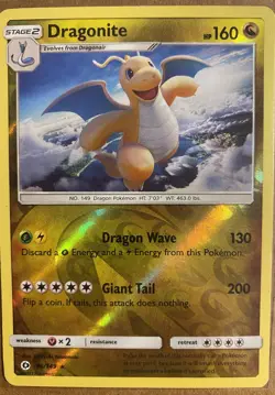 Dragonite 96/149 Rare Promo Cosmos Holo Sun & Moon Nm/LP-Mint Pokemon - Image 1