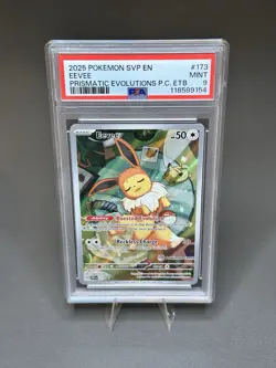 PSA 9 Pokemon Center Eevee Promo SVP-173 Stamped - Image 1