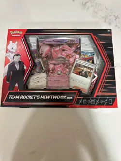 Pokemon TCG Destined Rivals Team Rocket's Mewtwo ex Box New Sealed - Image 1