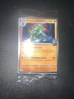 2025 Pokemon Pokemon Center Exclusive Rare Team Rocket's Tyranitar 096/182 - Image 2