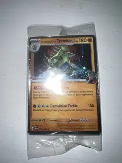 2025 Pokemon Pokemon Center Exclusive Rare Team Rocket's Tyranitar 096/182 - Image 3