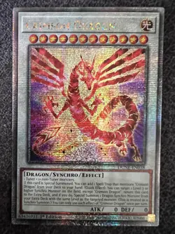 Yugioh Crimson Dragon DUNE-EN038 Quarter Century Secret Rare 1st Edition NM - Image 1