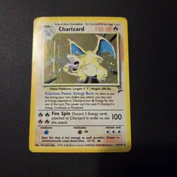 Pokemon Card - Charizard 🔥 4/130 Base Set 2 Holo Rare WOTC *Sun Faded* SWIRL - Image 1