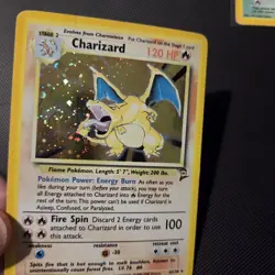 Pokemon Card - Charizard 🔥 4/130 Base Set 2 Holo Rare WOTC *Sun Faded* SWIRL - Image 10