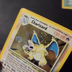 Pokemon Card - Charizard 🔥 4/130 Base Set 2 Holo Rare WOTC *Sun Faded* SWIRL - Image 13