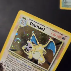 Pokemon Card - Charizard 🔥 4/130 Base Set 2 Holo Rare WOTC *Sun Faded* SWIRL - Image 4