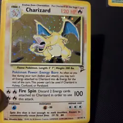 Pokemon Card - Charizard 🔥 4/130 Base Set 2 Holo Rare WOTC *Sun Faded* SWIRL - Image 9