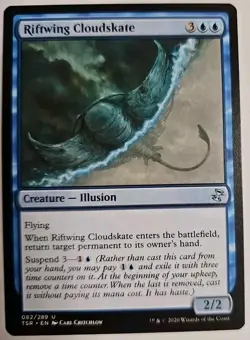 MTG Magic The Gathering Card Riftwing CloudskateCreature Illusion Blue TSR 2020 - Image 1