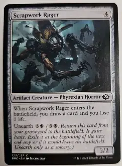 MTG Magic The Gathering Card Scrapwork Rager Artifact Creature Phyrexian BRO - Image 1