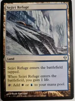 MTG Magic The Gathering Card Sejiri Refuge Land Zendikar - Image 1