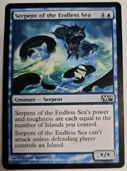MTG Magic The Gathering Card Serpent of the Endless Sea Creature Serpent Blue - Image 1
