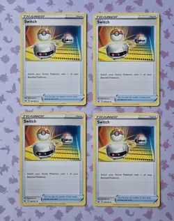 Pokemon Card - 4X Switch - Sword and Shield Base - Playset - 183/202 - NM/M - Image 1