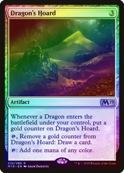 Dragon's Hoard FOIL Core Set 2019 / M19 NM Artifact Rare MAGIC CARD ABUGames - Image 1