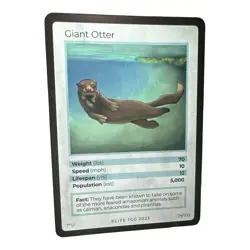 2023 Life TCG Giant Otter 1st Edition Uncommon #29/100 Mammal Trading Card - Image 1