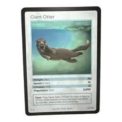 2023 Life TCG Giant Otter 1st Edition Uncommon #29/100 Mammal Trading Card - Image 2
