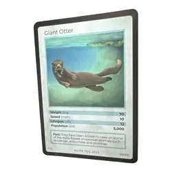 2023 Life TCG Giant Otter 1st Edition Uncommon #29/100 Mammal Trading Card - Image 3