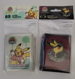 Pokemon World 2025 Exclusive Card Sleeves Bundle- SoCal and Rockabilly Pikachu - Image 1