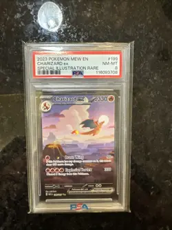 2023 Pokemon SV151 Charizard EX Special Illustration Rare Card PSA 8 199/165 - Image 1